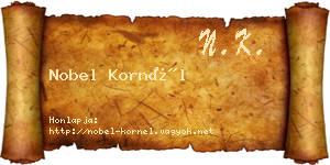 Nobel Kornél névjegykártya